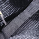 PRADA Hand Bag Nylon Black Gold Auth 189423-11