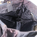 PRADA Hand Bag Nylon Black Gold Auth 189423-19