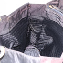 PRADA Hand Bag Nylon Black Gold Auth 189423-21