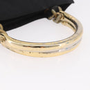 PRADA Hand Bag Nylon Black Gold Auth 189423-7