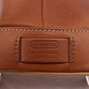 Coach Hand Bag Leather Brown Silver Auth 189425-17
