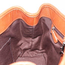 Coach Hand Bag Leather Brown Silver Auth 189425-20