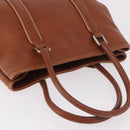 Coach Hand Bag Leather Brown Silver Auth 189425-6