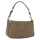 PRADA Shoulder Bag Nylon Green Silver Auth 189427-1