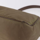 PRADA Shoulder Bag Nylon Green Silver Auth 189427-15