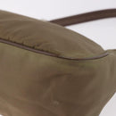 PRADA Shoulder Bag Nylon Green Silver Auth 189427-17