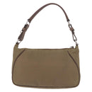 PRADA Shoulder Bag Nylon Green Silver Auth 189427-2