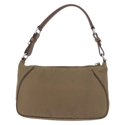 PRADA Shoulder Bag Nylon Green Silver Auth 189427 - 0