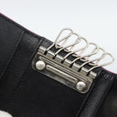 PRADA Key Case Nylon Pink Silver Auth 189428A-10