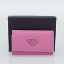 PRADA Key Case Nylon Pink Silver Auth 189428A-12