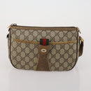 GUCCI GG Supreme Shoulder Bag PVC 2 Set Beige Purple Auth 189444-10