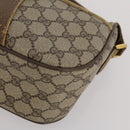 GUCCI GG Supreme Shoulder Bag PVC 2 Set Beige Purple Auth 189444-16