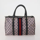 GUCCI GG Supreme Shoulder Bag PVC 2 Set Beige Purple Auth 189444-2