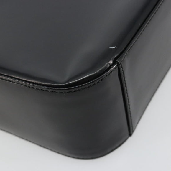 GUCCI Shoulder Bag Patent Leather Black Silver 000 1013 0506 Auth 189490