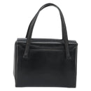GUCCI Hand Bag Leather Black Gold Auth 189492-3