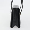 GUCCI Hand Bag Leather Black Gold Auth 189492-4