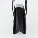 GUCCI Hand Bag Leather Black Gold Auth 189492-5