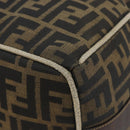 FENDI Zucca Canvas Hand Bag Black Brown Auth 189495-17