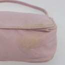 PRADA Accessory Pouch Nylon Pink Silver Auth 189497-6