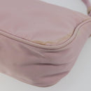 PRADA Accessory Pouch Nylon Pink Silver Auth 189497-16