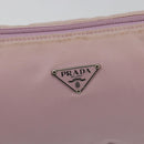 PRADA Accessory Pouch Nylon Pink Silver Auth 189497-18