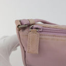 PRADA Accessory Pouch Nylon Pink Silver Auth 189497-10