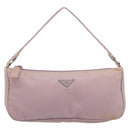 PRADA Accessory Pouch Nylon Pink Silver Auth 189497-13