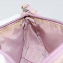 PRADA Accessory Pouch Nylon Pink Silver Auth 189497-21