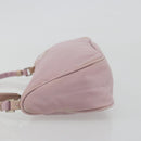 PRADA Accessory Pouch Nylon Pink Silver Auth 189497-4