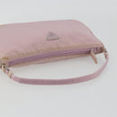 PRADA Accessory Pouch Nylon Pink Silver Auth 189497-8