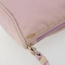 PRADA Accessory Pouch Nylon Pink Silver Auth 189497-9