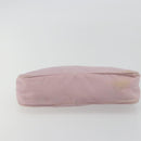 PRADA Accessory Pouch Nylon Pink Silver Auth 189497-5