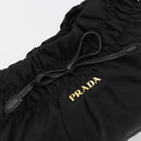 PRADA Gathered Shoulder Bag Nylon Black Gold Auth 189499V-17