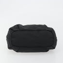 PRADA Gathered Shoulder Bag Nylon Black Gold Auth 189499V-5