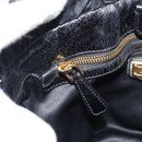 Miu Miu Hand Bag Leather 2way Black Gold Auth 189500SAM-23