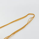 CHANEL Matelasse Shoulder Bag Satin Yellow Gold CC Auth 189501A-14