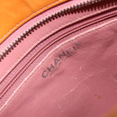 CHANEL Matelasse Standard Tote Bag Patent Leather Orange Silver CC Auth 189502A-17