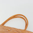 CHANEL Matelasse Standard Tote Bag Patent Leather Orange Silver CC Auth 189502A-8