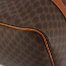CELINE Macadam Canvas Boston Bag PVC Leather Brown Gold Auth 189503A-14