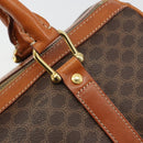 CELINE Macadam Canvas Boston Bag PVC Leather Brown Gold Auth 189503A-10