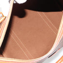 CELINE Macadam Canvas Boston Bag PVC Leather Brown Gold Auth 189503A-12