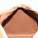 CELINE Macadam Canvas Boston Bag PVC Leather Brown Gold Auth 189503A-18