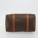 CELINE Macadam Canvas Boston Bag PVC Leather Brown Gold Auth 189503A-5