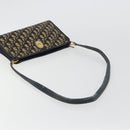 Christian Dior Trotter Canvas Shoulder Bag Navy Gold Auth 189506-7