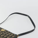 Christian Dior Trotter Canvas Shoulder Bag Navy Gold Auth 189506-8