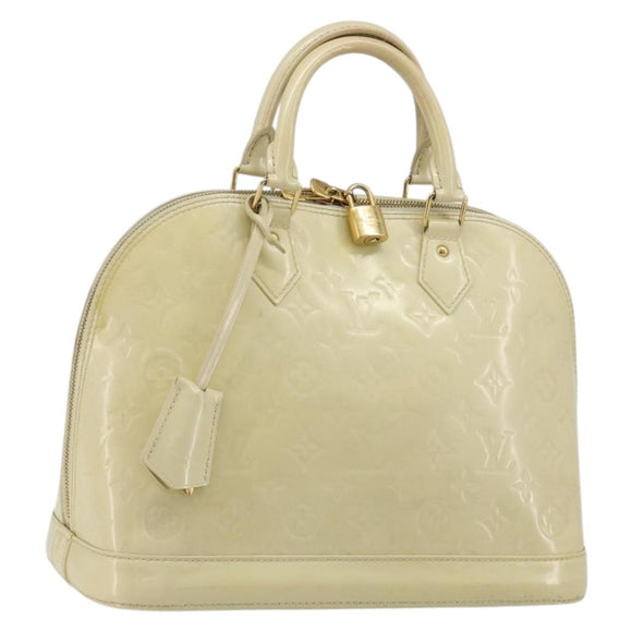 LOUIS VUITTON Monogram Vernis Alma PM Hand Bag Broncorail M91445 LV Auth 189507