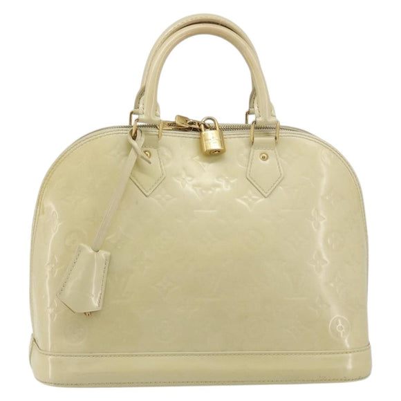 LOUIS VUITTON Monogram Vernis Alma PM Hand Bag Broncorail M91445 LV Auth 189507