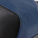 LOUIS VUITTON Epi Petit Noe Shoulder Bag Bicolor Black Blue M44152 Auth 189508-16