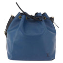 LOUIS VUITTON Epi Petit Noe Shoulder Bag Bicolor Black Blue M44152 Auth 189508-13