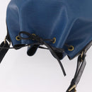 LOUIS VUITTON Epi Petit Noe Shoulder Bag Bicolor Black Blue M44152 Auth 189508-6